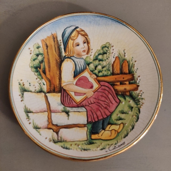 V. Tiziano Hand Painted & Etched Valentine's Day 1980 Plate Limited Edition #624 - Picture 2 of 12